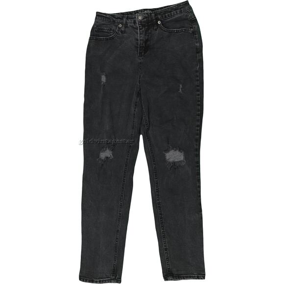 Wild Fable High Rise Mom Jean High Waisted Black Denim Jeans 24 - Picture 1 of 5